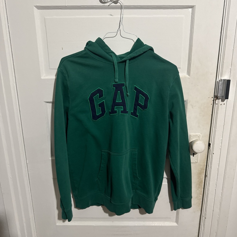 GAP Green Hoodie with Navy Logo